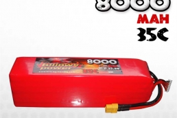 lipo battery 8000mAh 35C 6S 22.2V